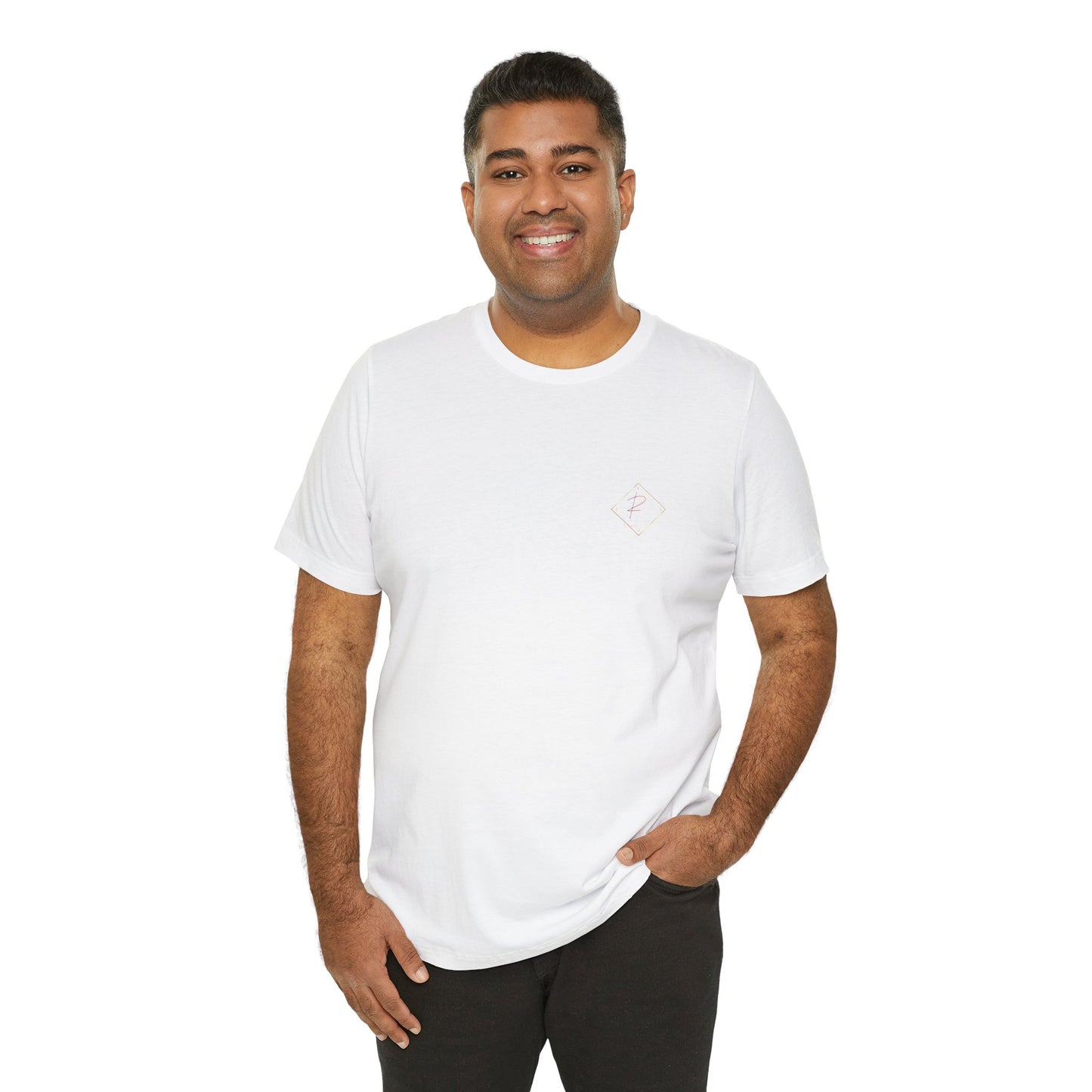 Luxury Unisex Jersey Tee with Elegant Logo - Perfect for Casual Outings & Celebrations